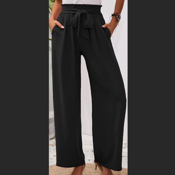 Women's black wide leg palazzo pant size small - Picture 1 of 8